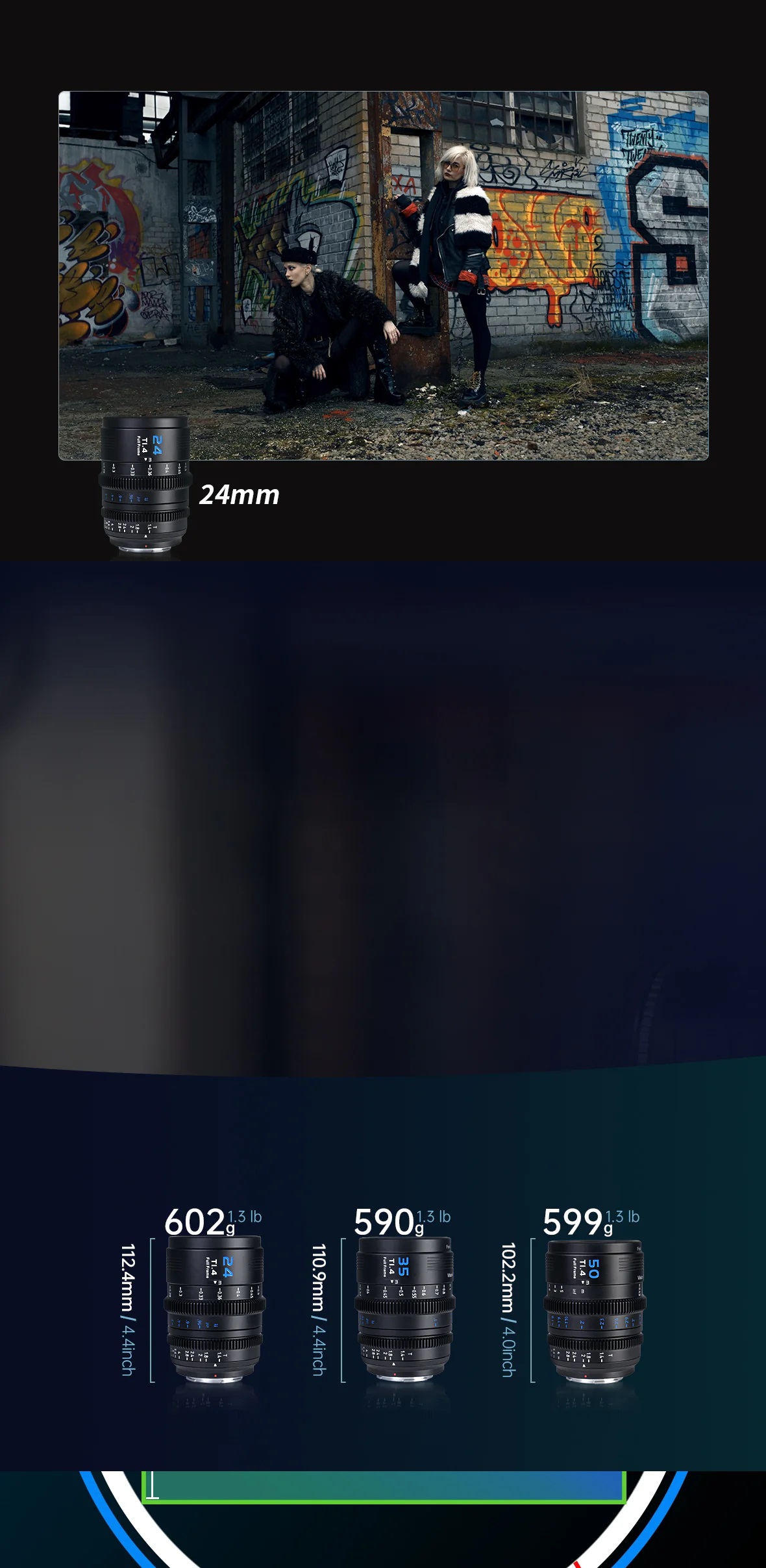 Sirui VP-1 Vision Prime T1.4 Full-Frame Cine 3-Lens Kit