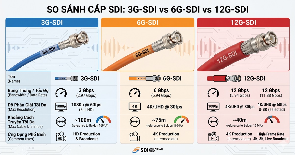 3g-sdi 6g-sdi 12g-sdi