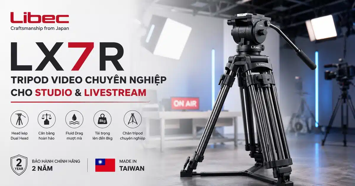 Libec LX7R — Tripod Video Chuyên Nghiệp Cho Studio & Livestream