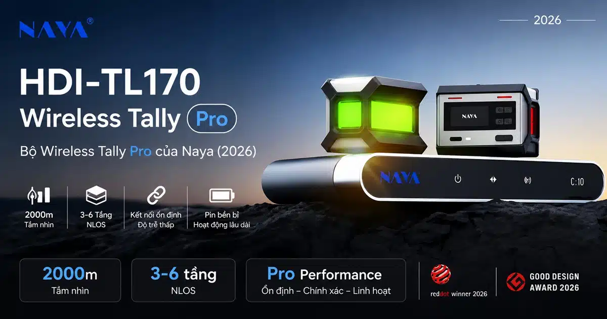 NAYA HDI-TL170 Wireless Tally Pro hệ thống đèn tally không dây cho studio đa camera