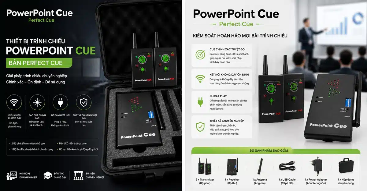 PowerPoint Cue (Perfect Cue) — Thiết bị trình chiếu slide