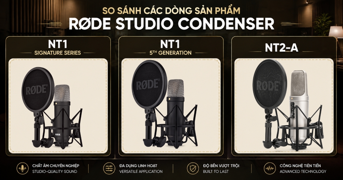 so sánh Rode NT1 Signature NT1 5th Generation NT2-A