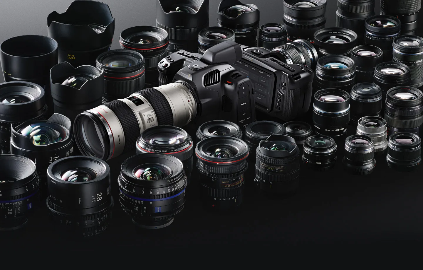 Hỗ trợ Len - Máy quay phim Blackmagic Pocket cinema 4K - 6K và 6K Pro