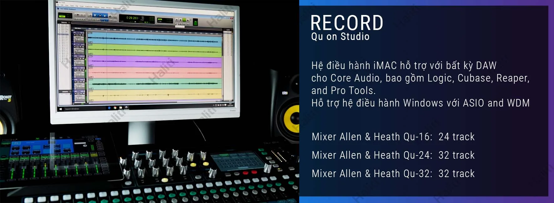 mixer allen heath qu series record on studio