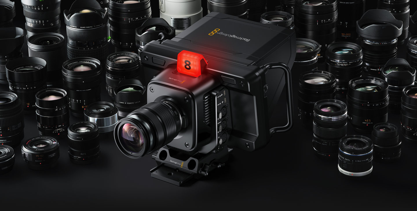 Hỗ trợ lens Máy quay Blackmagic Studio Camera 4K Pro G2