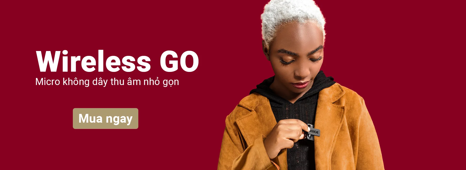 Micro không dây thu âm rode wireless go