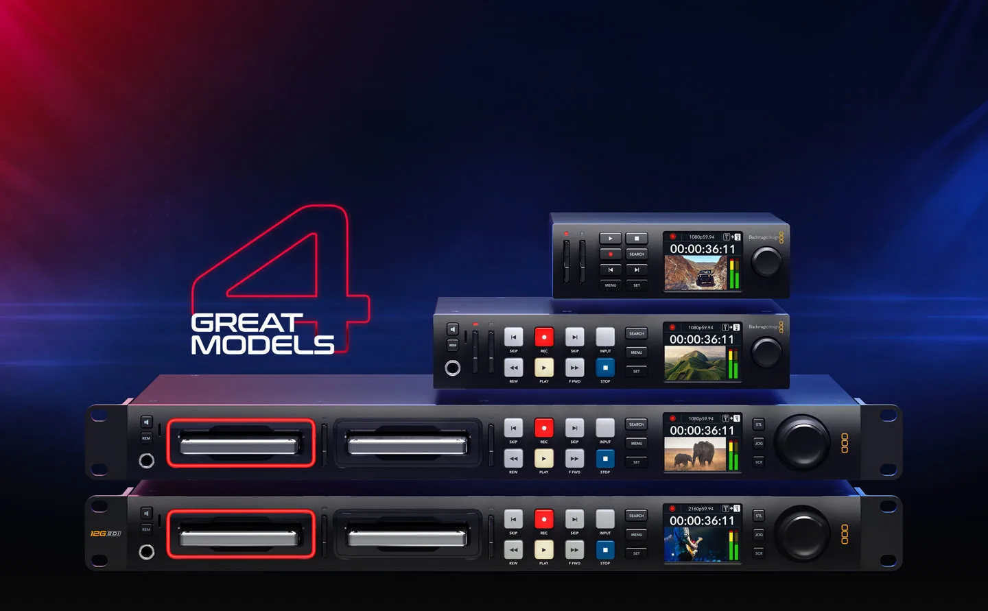 4 phiên bản Bộ ghi và lưu trữ Blackmagic Hyperdeck Studio