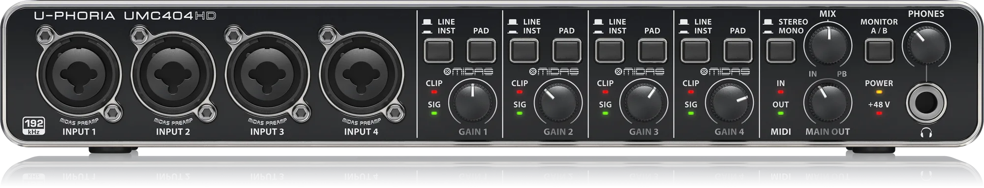 soundcard thu âm behringer umc404hd
