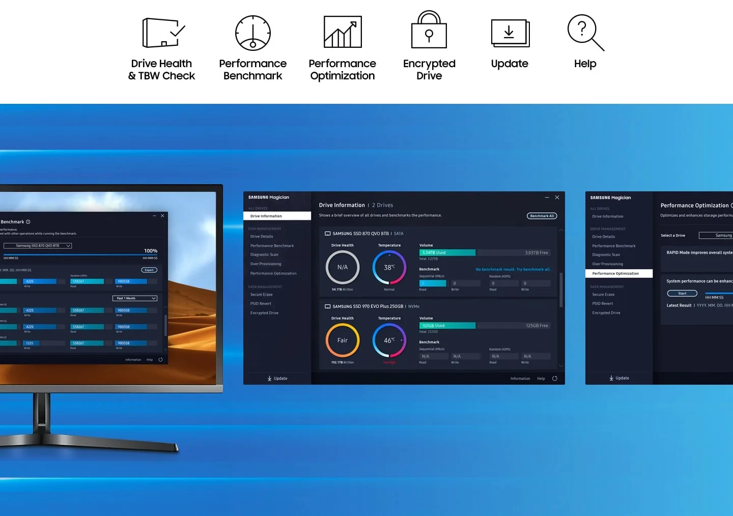 Ổ cứng ssd Samsung 870 Evo Samsung Magician software