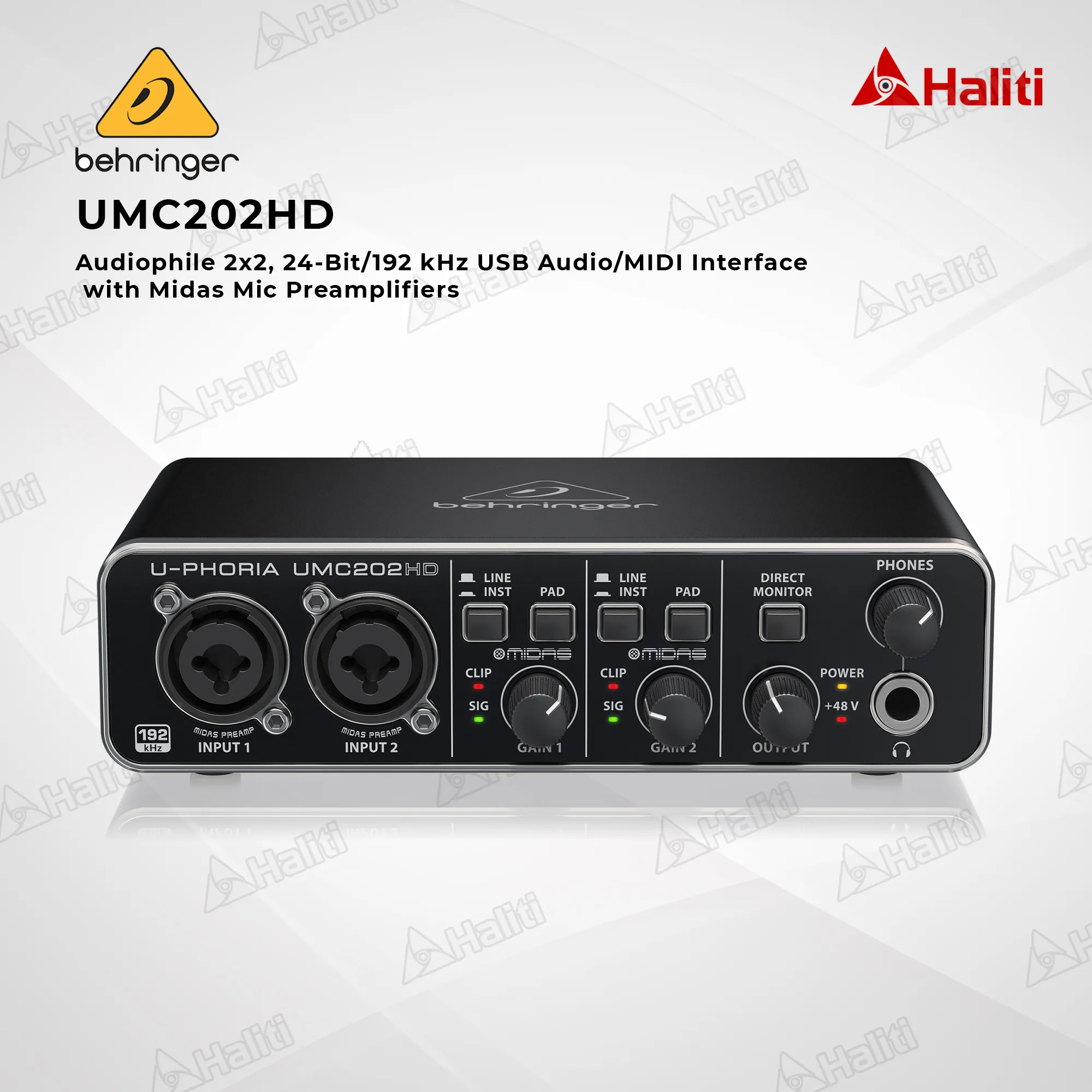soundcard thu âm behringer umc202hd