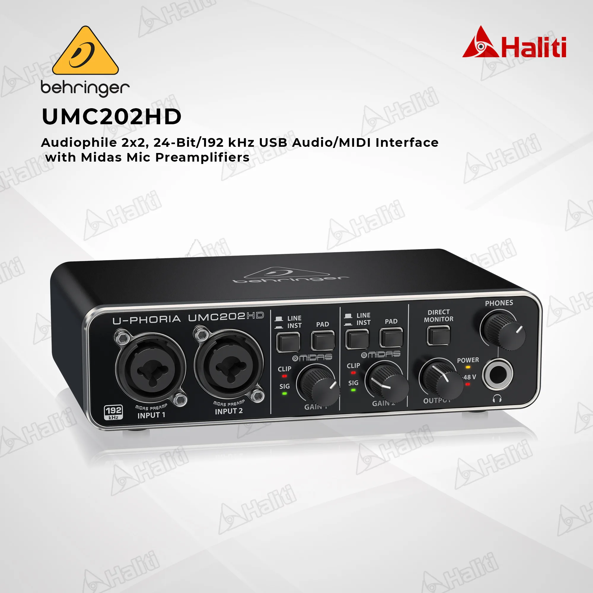 soundcard thu âm behringer umc202hd