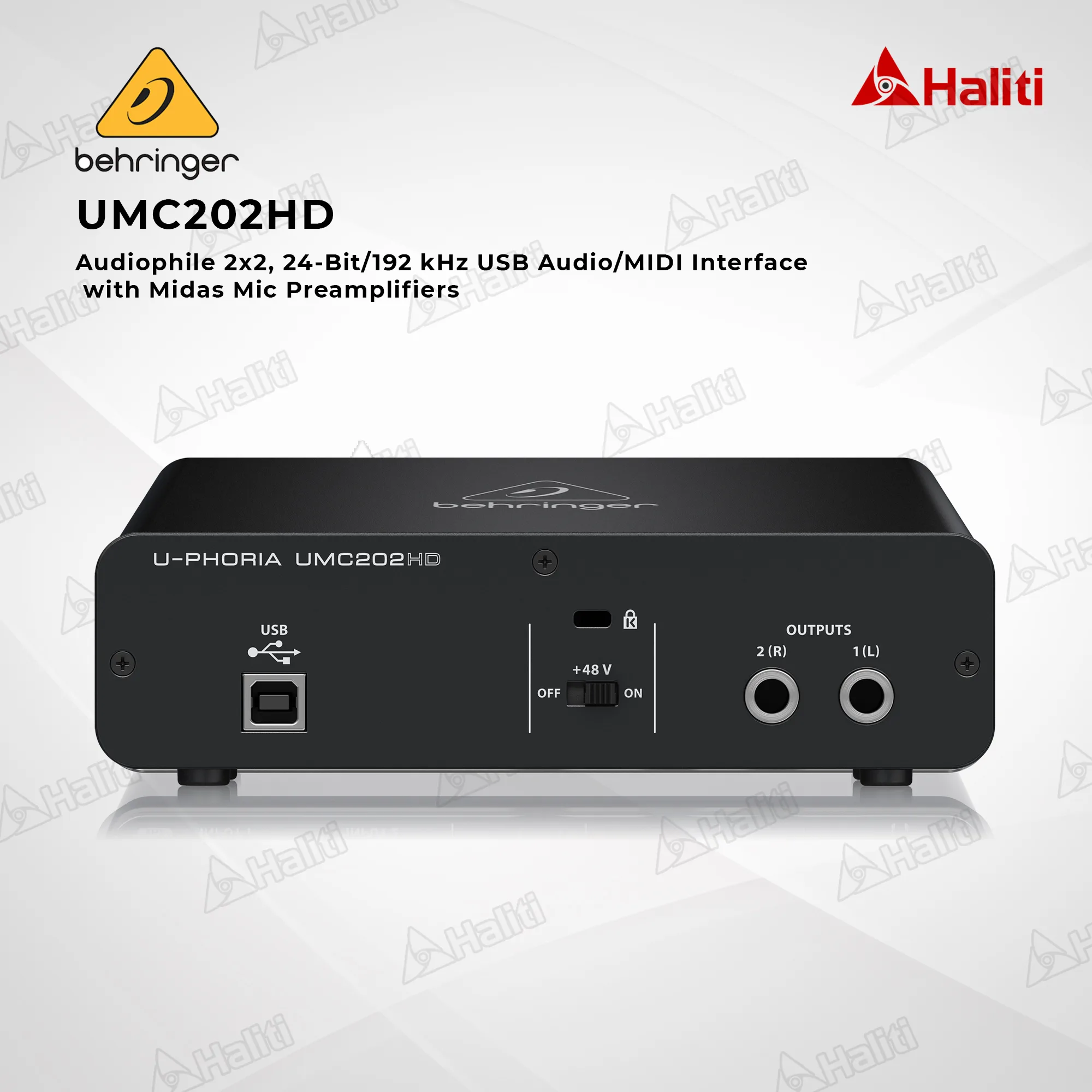 soundcard thu âm behringer umc202hd