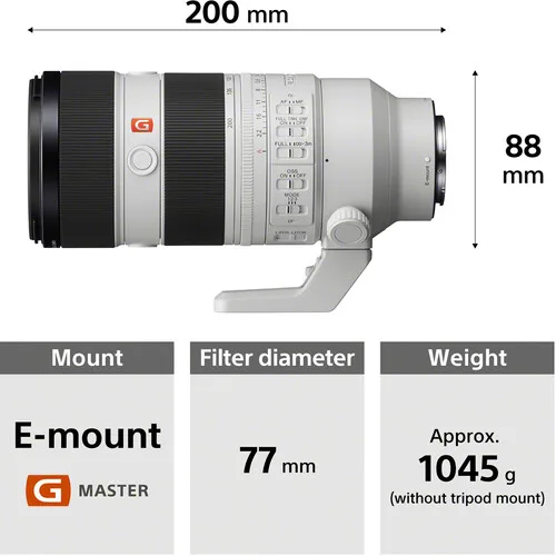 Ống kính Sony FE 70-200 mm F2.8 GM OSS II