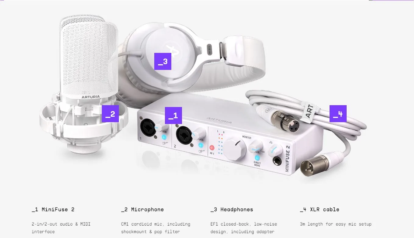 Arturia MiniFuse Recording Pack