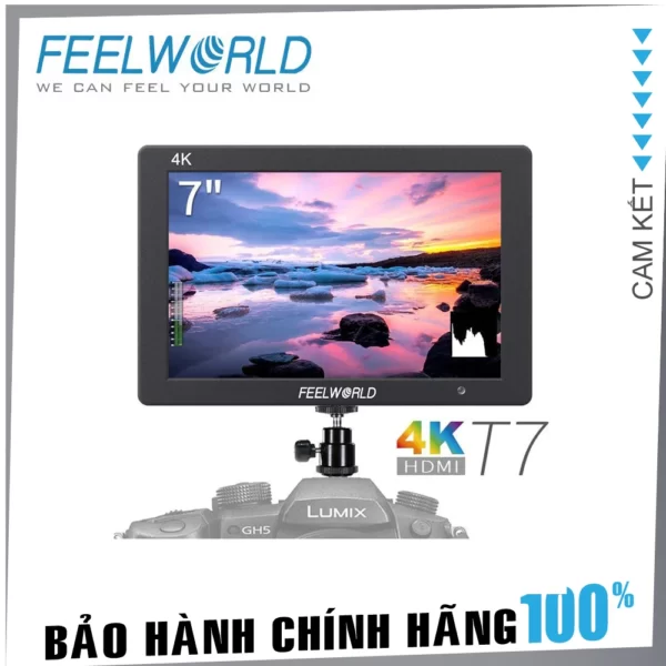 – Màn hình: 7″ IPS – Độ phân giải: 1920 x 1200 – Kích thước: 180 x 120 x 22,9 mm – Trọng lượng: 280 g – Thương hiệu : Feelworld