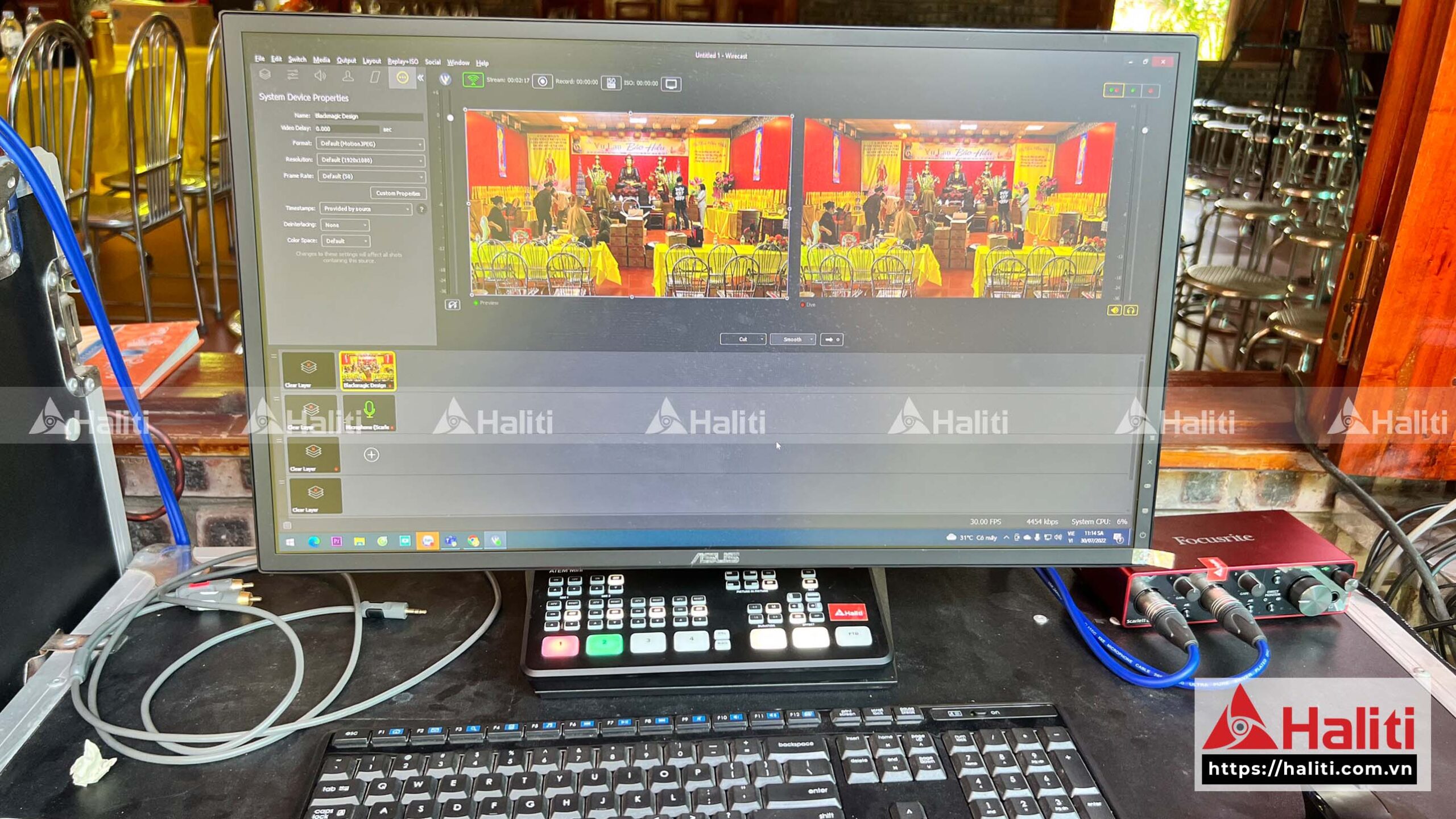 hệ thống livestream chuyên nghiệp - thi công trường quay