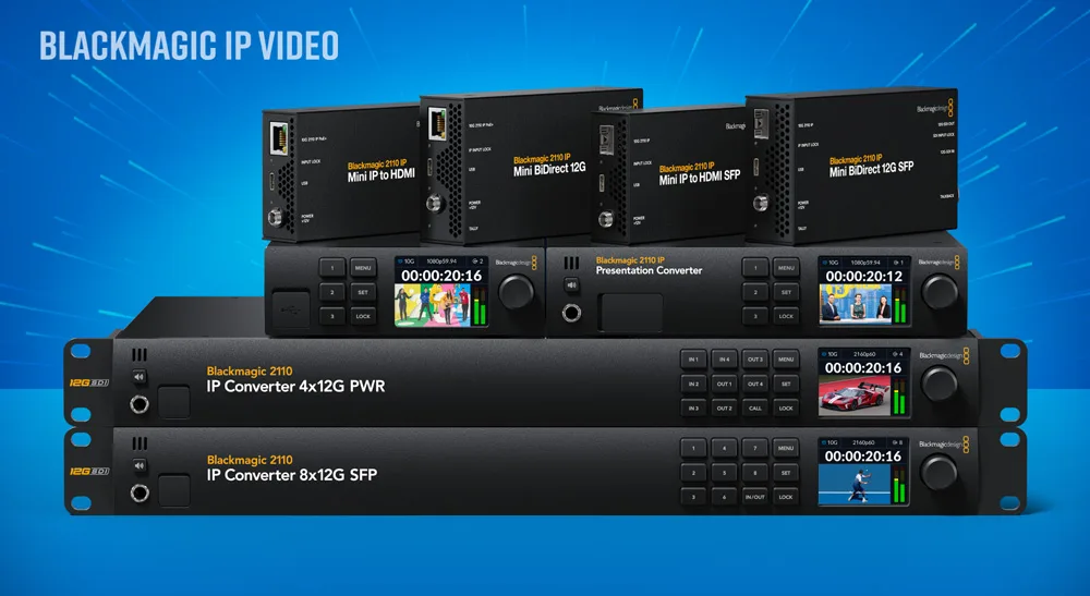 Blackmagic Design công bố bộ chuyển đổi IP Blackmagic 2110 mới