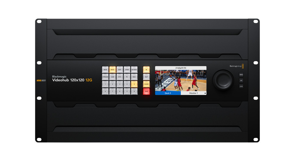 Blackmagic Design công bố Bộ định tuyến Blackmagic Videohub 120x120 12G mới