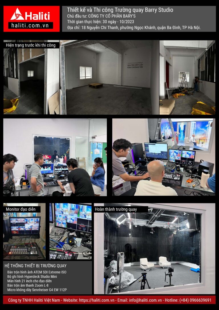 Thi công trường quay Barry Studio 10/2023