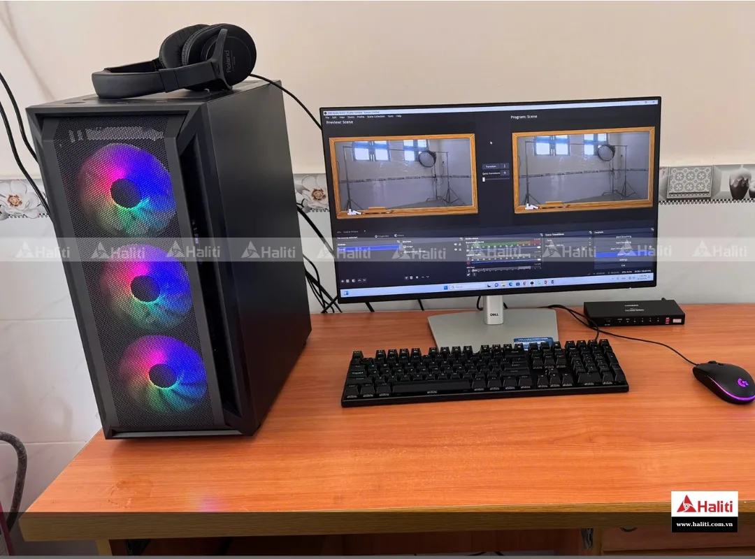 thi công trường quay ảo studio thcs lê văn hưu tp hcm