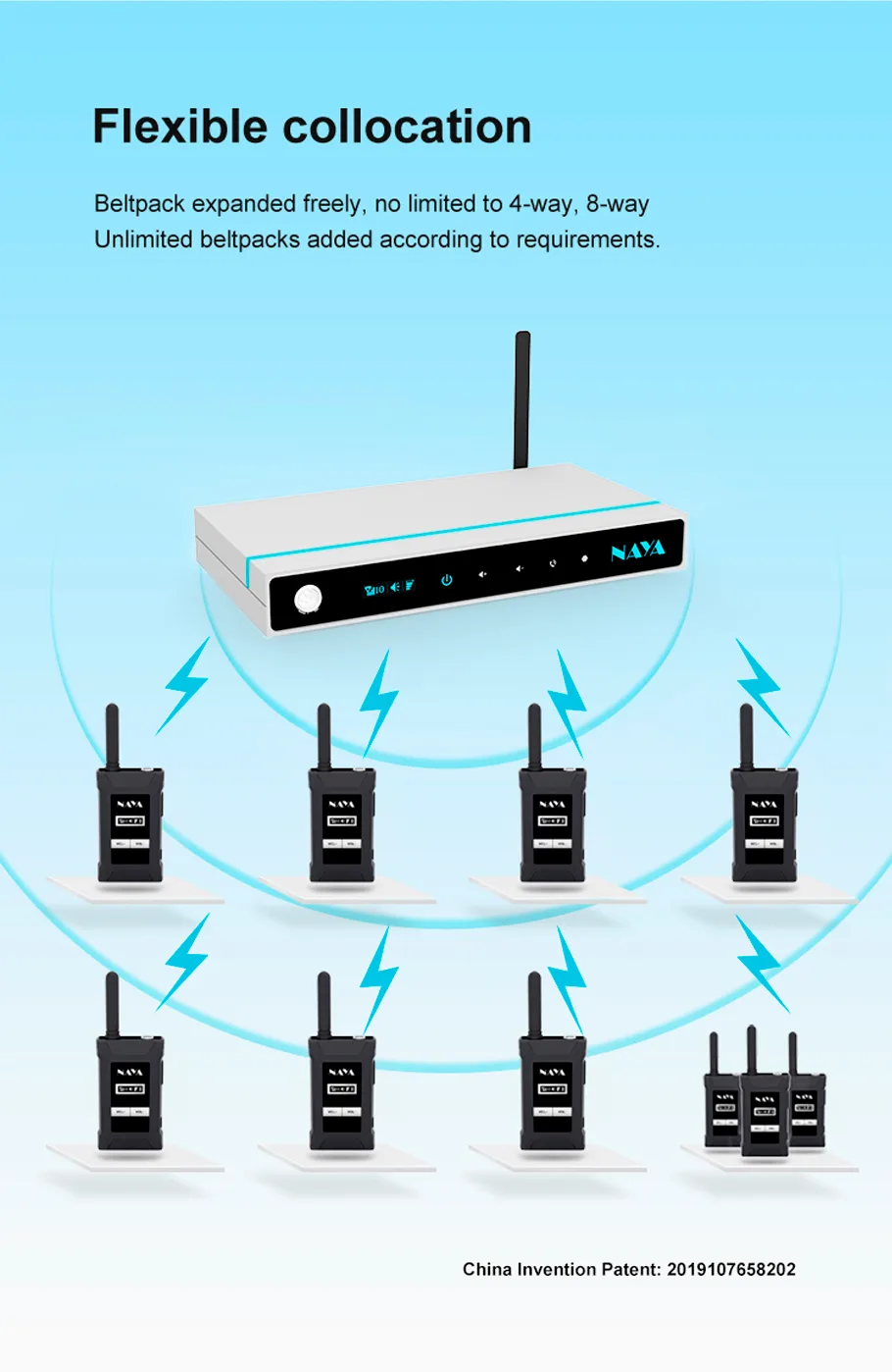 Wireless Tally intercom Naya BS180