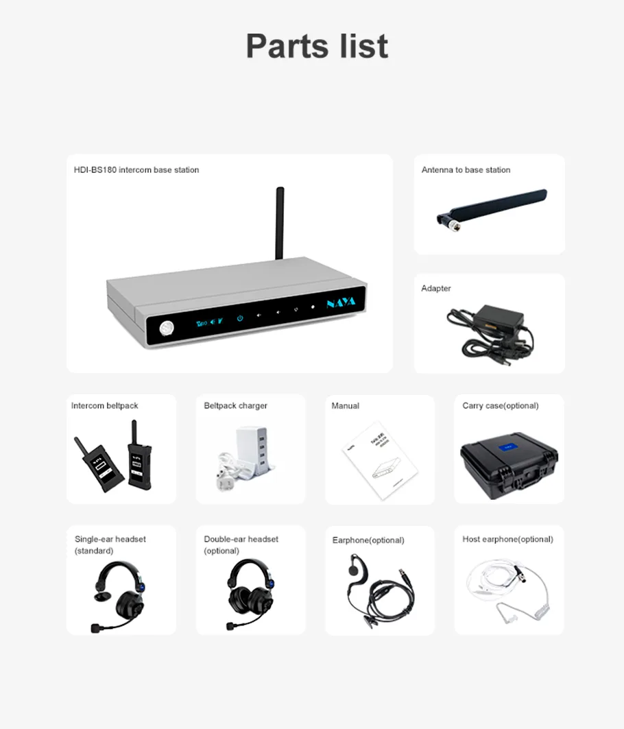 Wireless Tally intercom Naya BS180