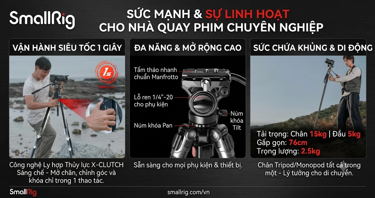 chân máy quay smallRig