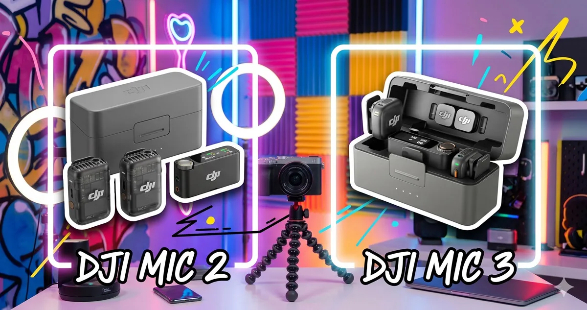 so sánh dji mic 2 và dji mic 3