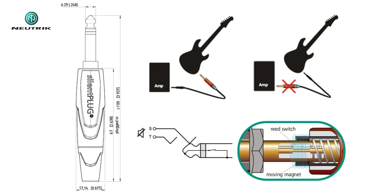 Jack Neutrik Silent Là Gì? NP2XX-SILENT Và NP2RX-AU-SILENT Cho Guitar