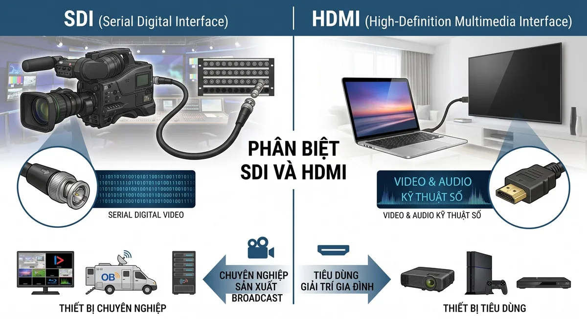SDI Là Gì? Khác HDMI Thế Nào?