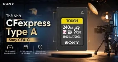 Thẻ nhớ CFexpress Type A Sony CEA-G tại Haliti: 6 dung lượng 80GB-1.920GB, chuẩn VPG400, ghi tối đa 1.700MB/s. Bảng giá, SKU và tư vấn chọn dung lượng phù hợp