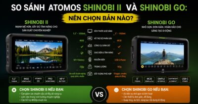 So sánh Atomos shinobi ii và Shinobi Go